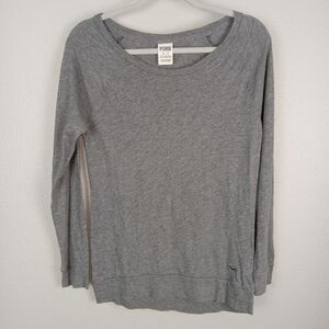 Pink Victoria Secret Lightweight Long Sleeve Tee Gray Size XS